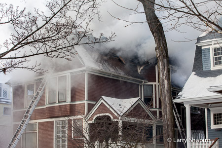 3 alarm house fire at 2519 Harrison in Evanston IL 1-9-15 shapirophotography.net Larry Shapiro photographer